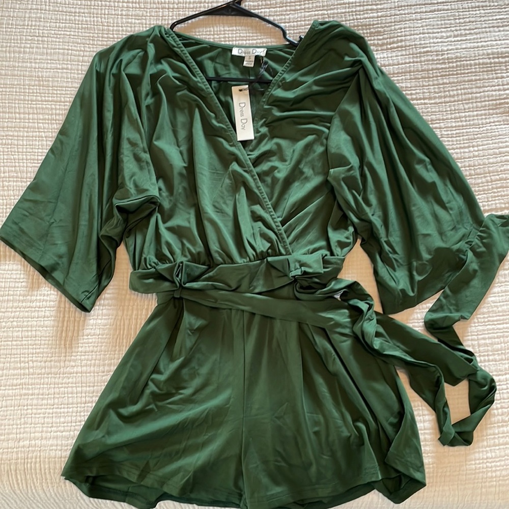 Dress Day Green Romper